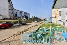 Улица Гидростроителей в поселке Чернышевский в Якутии